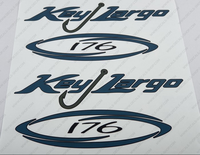 Key Largo 176 Center Console Boat Decal Set of 2 x 11"